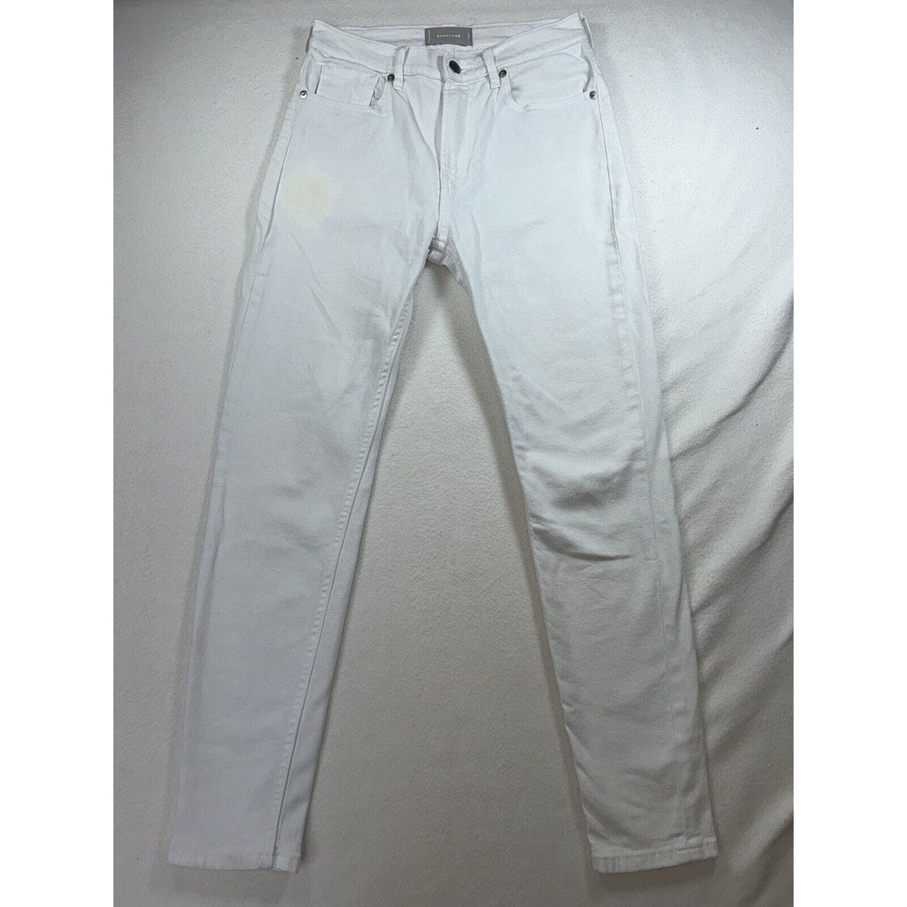 Everlane Womens 27 Regular Pants Jeans Highrise Straight White Ankle Jeans